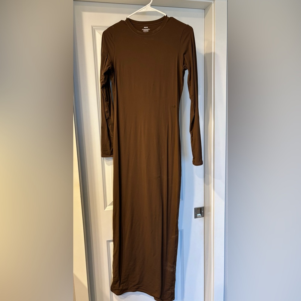 Skims Fits Everybody Longsleeve Crewneck Dress